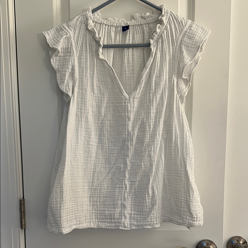 Old Navy White Gauze Blouse